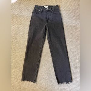 Madewell Black Wash The Perfect Vintage Straight Jean